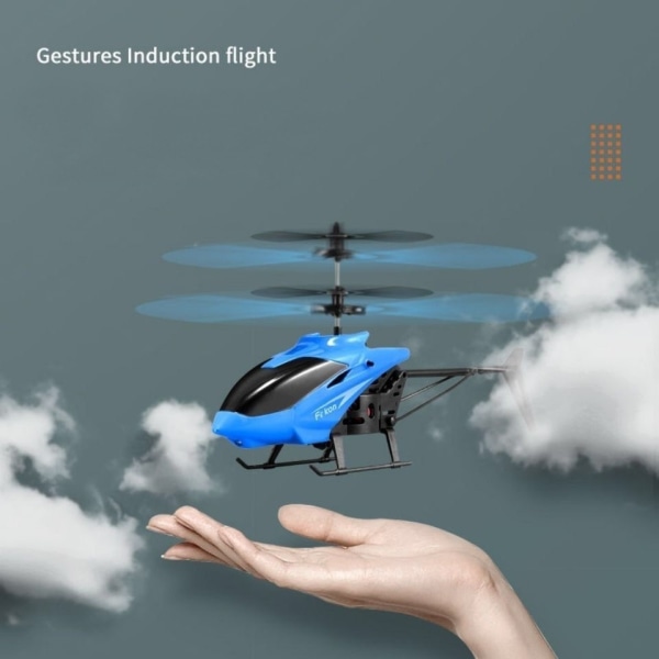 Fjernbetjeningshelikopter, 2-kanals RC-helikopterlegetøj til børn, 2,4 GHz høj og lav 2 hastigheder op og ned Flyvende fjernbetjening helikopterlegetøjsgave