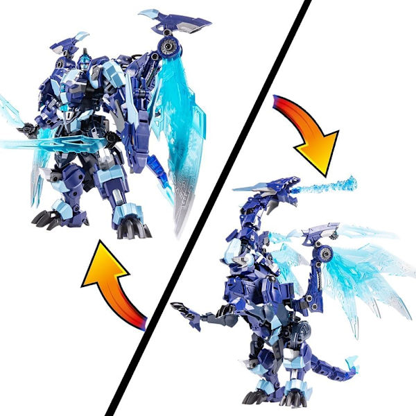 2-i-1 Flygande drake robot transformerande leksaker (blå frysdjävul)