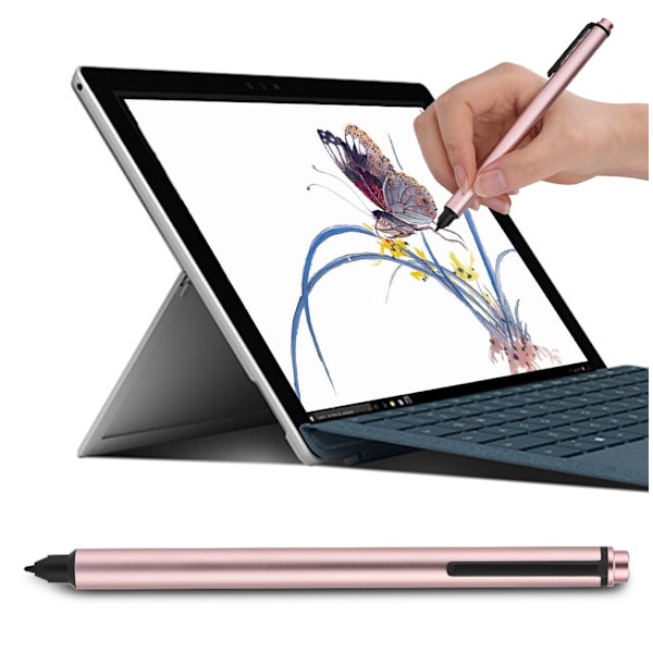 Kapasitiv penn berøringsskjerm penn skrivepenn for Microsoft Surface (Rose Gold)