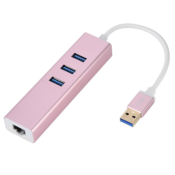 3 porte USB 3.0 Gigabit Ethernet Lan RJ45 netværksadapterhub