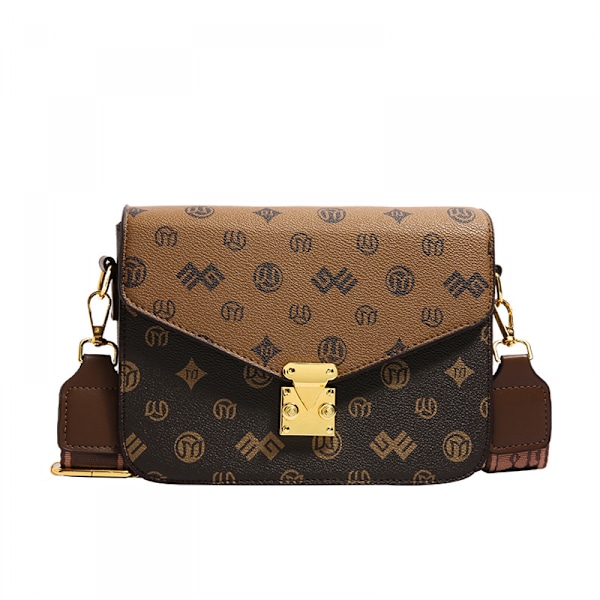 Retro blomväska för äldre med känsla för mode, damväska i lätt lyxig nisch, utländsk stil, enkel axelväska, diagonal cross body liten fyrkantig väska