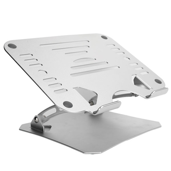Justerbart bärbart laptopstativ, skrivbordsstativ för bärbar dator, surfplatta, kylbas, silver