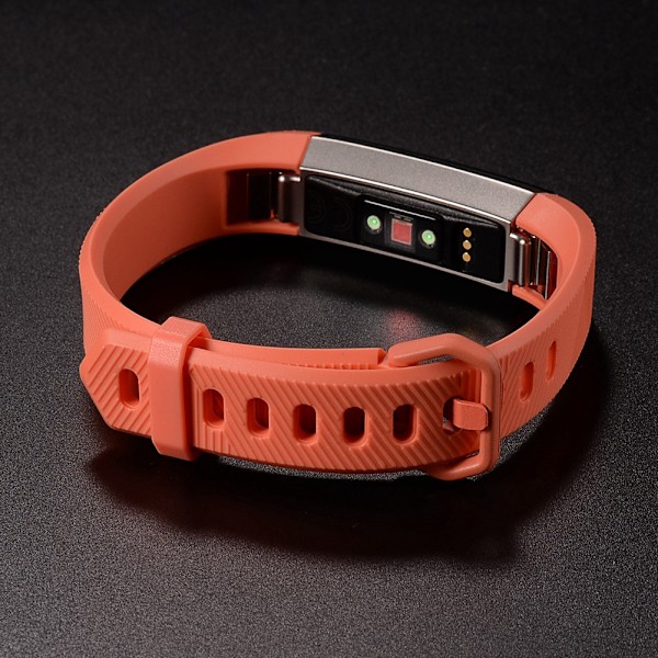TPU Twill Watchband Strap Smart Armband Rem för Fitbit Alta HR (Orange L)