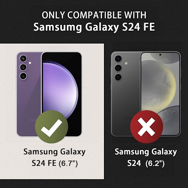 Samsung Galaxy s24EF Ultra Skal med Skärmskydd, [Kompatibel med Magsafe] [Justerbart Kamerastativ] Militärklassat Stöttåligt P Red