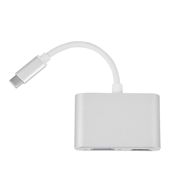 Typ-C till HDMI VGA-adapter 4K 1080P-konverter Dubbelskärmsvisning för MacBook Typ-C-bärbar dator