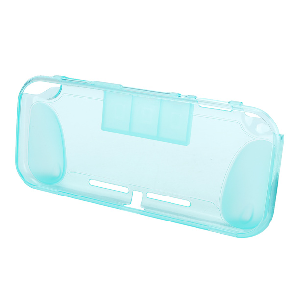 Mjukt TPU-skyddsfodral för spelkonsol med förvaringstillbehör för Switch Lite-värd med greppspår, grönt