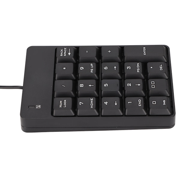 Nummerblok kablet 19 taster USB-interface drevfri bærbar sort bærbar numerisk tastatur til kontorbank supermarked