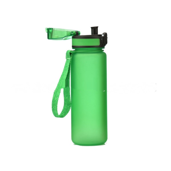 Vannflaske 18 Oz - lekkasjesikker og svettefri treningsflaske - ideell gave til trening eller sport og utendørs (grønn）