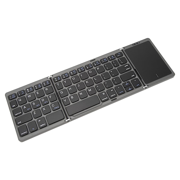 Foldbart Bluetooth-tastatur - Bærbart trådløst folde-tastatur med touchpad til Windows og Android