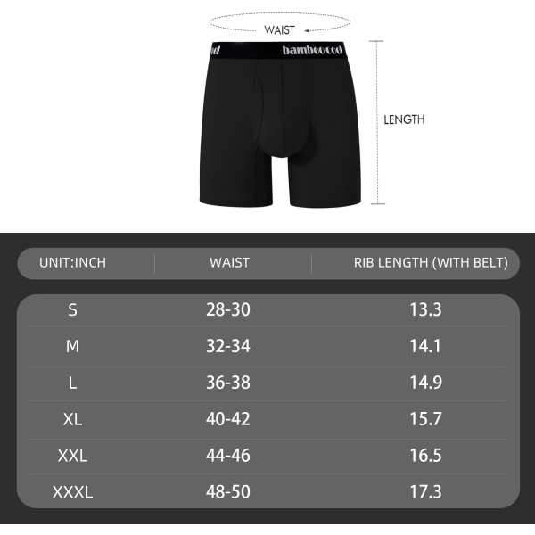Menu2019s Underkläder Boxer Kalsonger med Fluga Mjuk Bekväm Andningsbar Underkläder för Män Multipack Black L