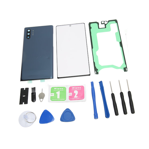 Bagrude Glasdæksel Udskiftning Perfekt Pasform Front Ydre Glas Skærmdæksel til Samsung Galaxy Note 10 Plus Sort
