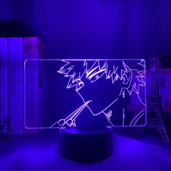 3D LED-lampa nattlampa för barn Bakugo Katsuki 3D-lampa Anime My Hero Academia lampa för barns sovrumsinredning Bakugo Katsuki LED nattlampa födelsedagspresent
