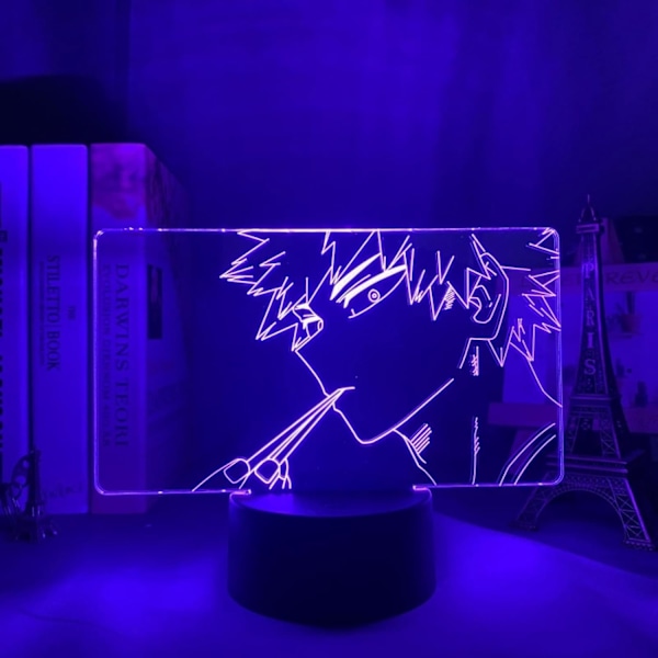 3D LED-lampe nattlys for barn Bakugo Katsuki 3D lampe Anime My Hero Academia lampe for barnerom dekor Bakugo Katsuki LED nattlys bursdagsgave