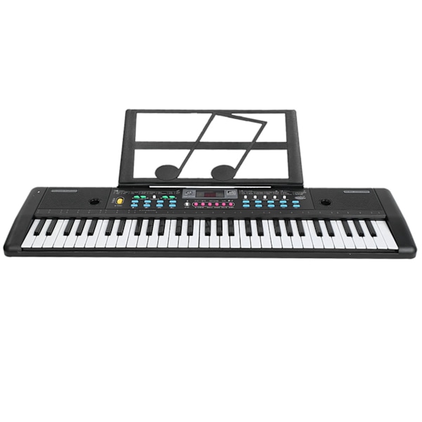 61 Tangenter Elektronisk Orgel Bærbart Digitalt Musikinstrument Keyboard med Mikrofon Børnelegetøj