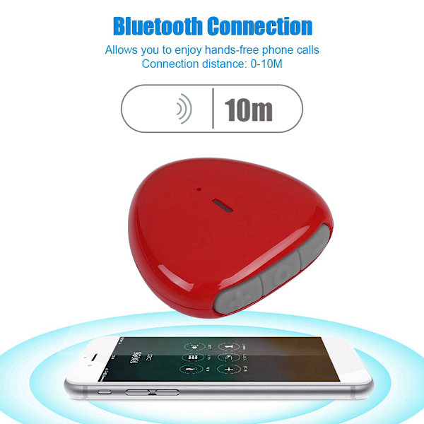 Mini langaton sydämenmuotoinen Bluetooth-äänen vastaanotin langallinen kuulokeadapteri punainen