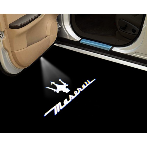 Egnet til Maserati Velkomstlys Geberit Levante President Ghibli Atmosfære Laser Dørprojektorlampe (2 stk.)