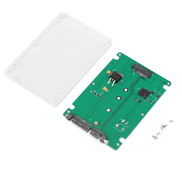 HXT-053 M.2 NGFF SSD till 2,5 tum SATA3 hårddiskboxadapter stigningskortkonverter (vit)