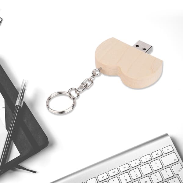 Ahornhjerteformet datalagring USB 2.0 Flashdrev U-hukommelsesdisk Kompatibel med USB1.1 (8 GB)