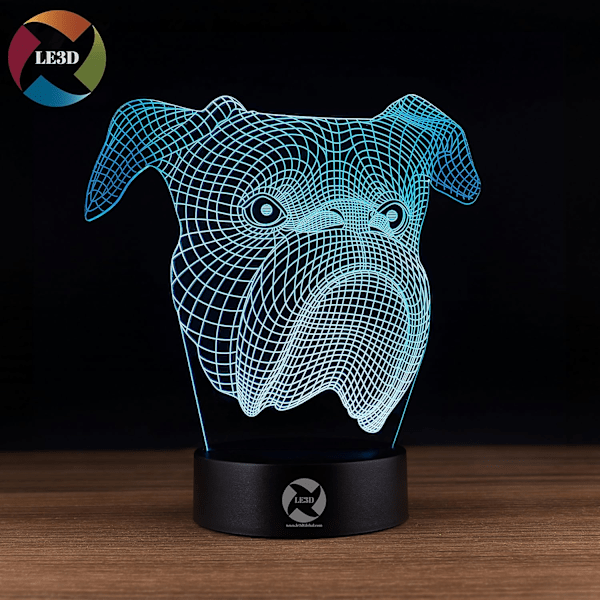 3D Optisk Illusion Natlampe - 7 LED Farveskiftende Lampe - Køligt Blødt Lys Sikker for Børn - Skaber Fantastiske Drømme