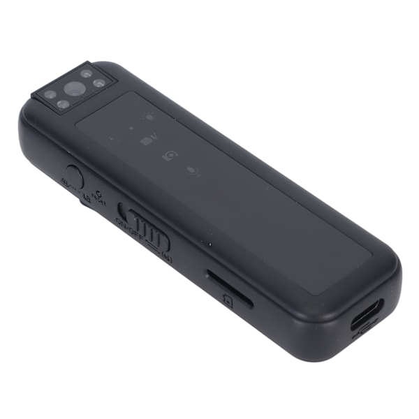 Mini videobandspelare bärbar HD roterbar lins 700mAh digital röstinspelare för föreläsningsmöten