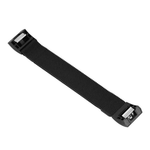 Magnetisk Milanese rustfrit stål rem armbånd erstatningsbånd til Fitbit Charge 2 Sort