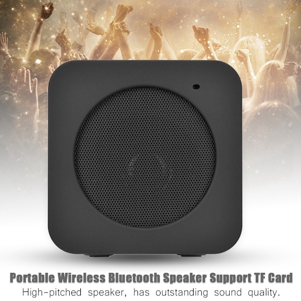 Mini kannettava langaton Bluetooth-kaiutin HD-stereolla, tukee TF-korttia (musta)