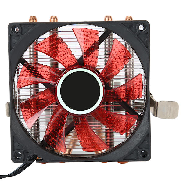 CPU-kylare Radiator Down-Shot 4 mässingsvärmeledare Färgglad allmän fläkt (3-stifts med ljus) Röd