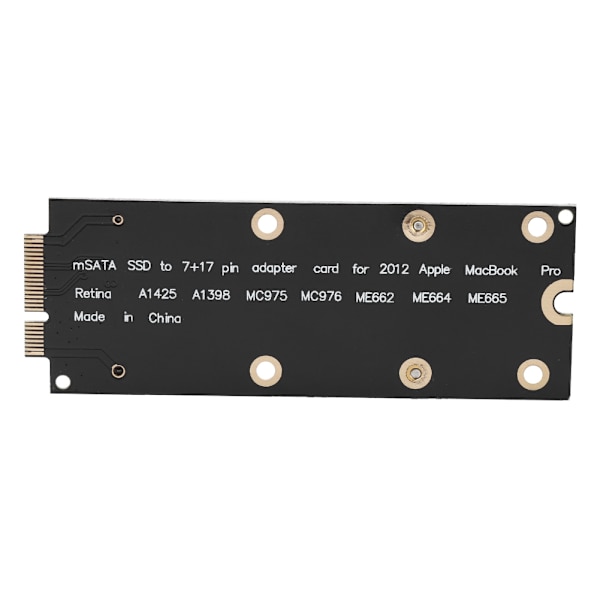 mSATA SSD till SATA-adapterkort för 2012 MacBook Pro MC976 A1425 A1398