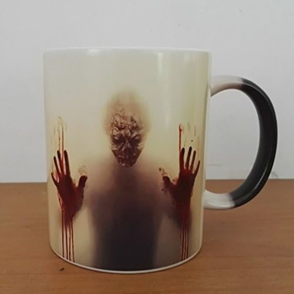 Anjiyoyo The Walking Dead Krus Farveskiftende Varmefølsomt Keramisk 11oz Kaffe Krus Overraskelse Gave