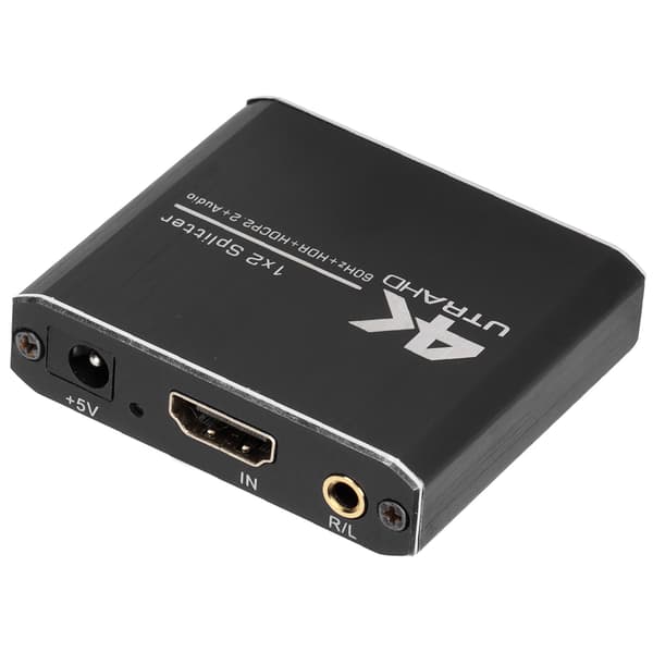 HD Multimedia Interface 2.0 Splitter 1 ind 2 ud 4K 60Hz Kabel Splitter til dobbelte skærme