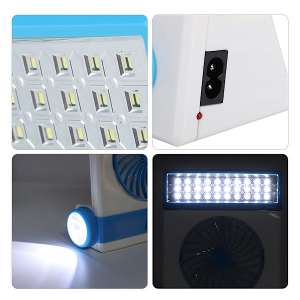Student Dormitory LED Solar Light Fan Multifunctional Chargeable Table Lamp