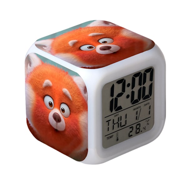 Wekity Ungdom Metamorfos Klocka En Bit LED Kvadratisk Klocka Digital Väckarklocka med Tid, Temperatur, Alarm, Datum
