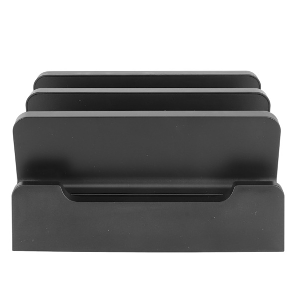 Vertikal bærbar computer stand holder justerbar bredde dobbelt slots bærbar computer holder med pladsbesparende til Dell til Lenovo op til 17,3 tommer