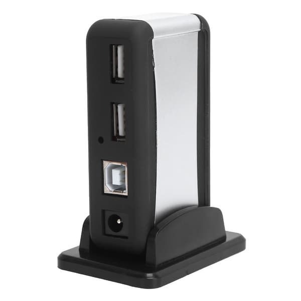 USB 7-port Hub HighSpeed Extender med strømforsyning til stationære computere bærbare computere