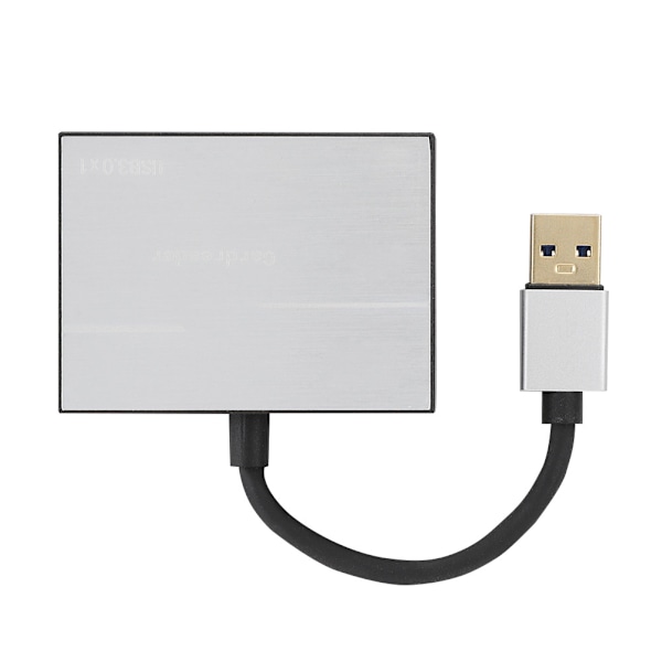 Multifunktionell USB 3.0-kortläsare med hane och hona för XQD / minneskortplats (silver)