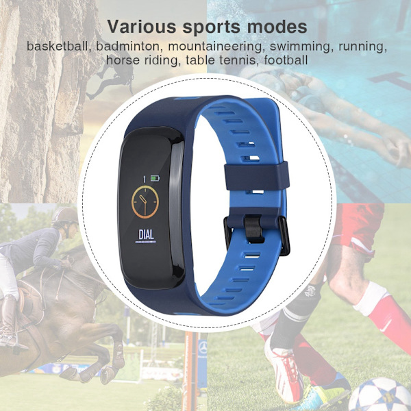 GPS-positionering Smart Sportarmband Band Puls och Blodsyreövervakning Blå