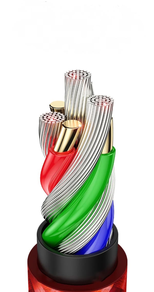 3 i 1 Multi USB-ladekabel, kort reiseformat 7” nøkkelringkabel kompatibel med Apple iPhone/USB/USB-C/Micro USB-kabel
