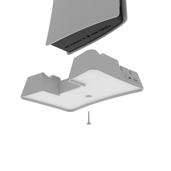 PS5-lisävarusteiden jäähdytysteline kuulokemikrofonitelineellä ja verkkolaitteella, PS5-levylle ja digitaaliversioille Dual Controllers -laturi, valkoinen