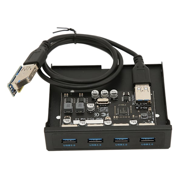 PCIE til USB 3.0 PC Frontpanel 4 Porte 5Gbps PCIE USB Adapter Støtte Hot Swap 3,5 Tommer USB3.0 Frontpanel til Windows