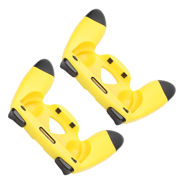 Håndtak Stativ Lader for Switch Slitasjebestandig Spillkontroller Stativ Lader Svettebestandig Håndtak Kit for SwitchGul