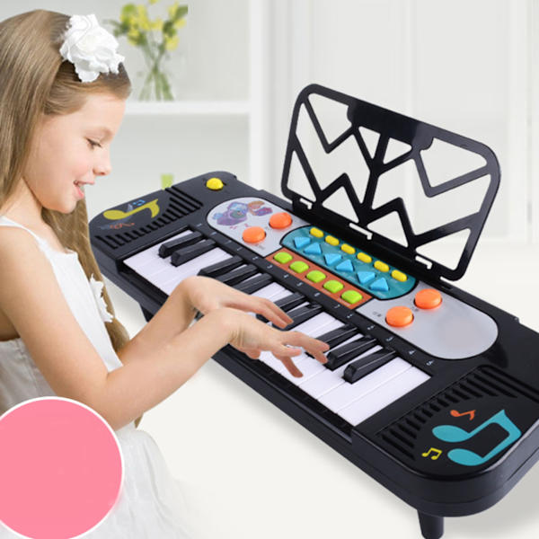 Elektrisk klaver til børn, begynder, elektronisk musik, læringskeyboard, bærbart instrument til tidlig læring with Sheets 25 Keys 11 Modes