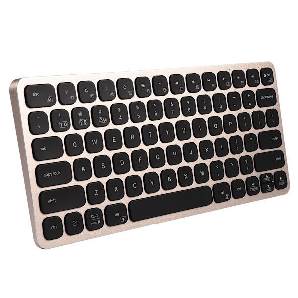 Bluetooth trådløst kablet tastatur Touchpad genopladelig til IOS Android Windows sort