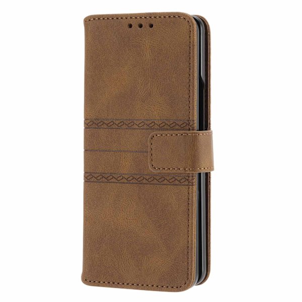 Kompatibel med Samsung Galaxy Z Fold 4 5G Plånboksfodral med Kortfack Flip PU Läder Prägling Fällbar Stötsäker Skyddande Skal