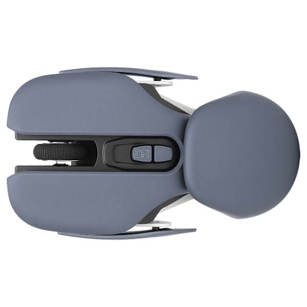Ergonomisk trådløs mus Innebygd batteri Justerbar DPI Elektropletteringsprosess Integrert design Spillmus Grå