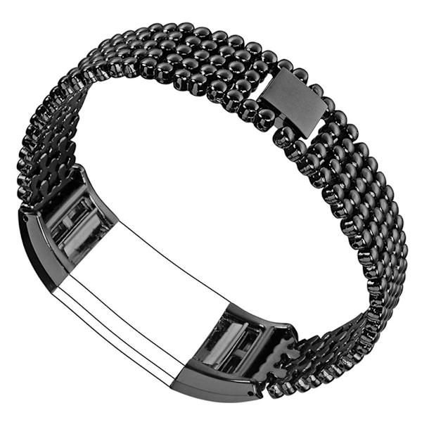 Metall erstatnings klokkearmbånd for Fitbit Charge 2 - Svart
