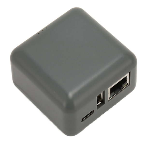 Nätverks-USB 2.0-skrivarserver RJ45-nätverksport Fleranvändardelning LAN-utskriftsserveradapter för Windows för Android 100-240V EU-kontakt