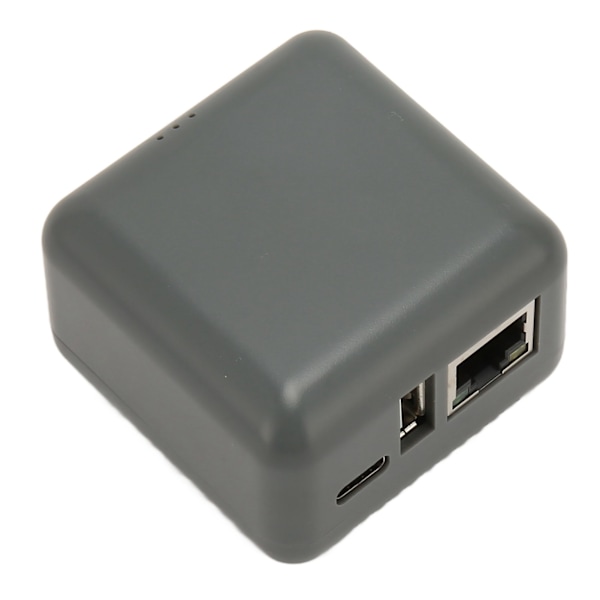 Nettverks USB 2.0-skriverserver RJ45-nettverksport Flerbrukerdeling LAN-skriverserveradapter for Windows for Android 100‑240V EU-plugg