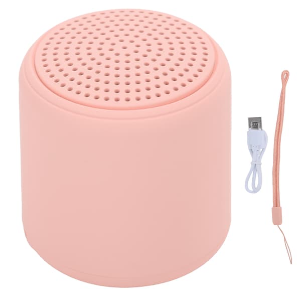 Bärbar Bluetooth-högtalare Mini USB-gränssnitt Trådlös ljudhögtalare med snöre Rosa