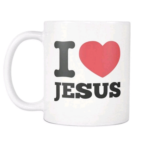 I love Jesus Coffee Mug Breakfast Mug Funny Coffee Mug 11 Ounces Inspirational And Motivational.