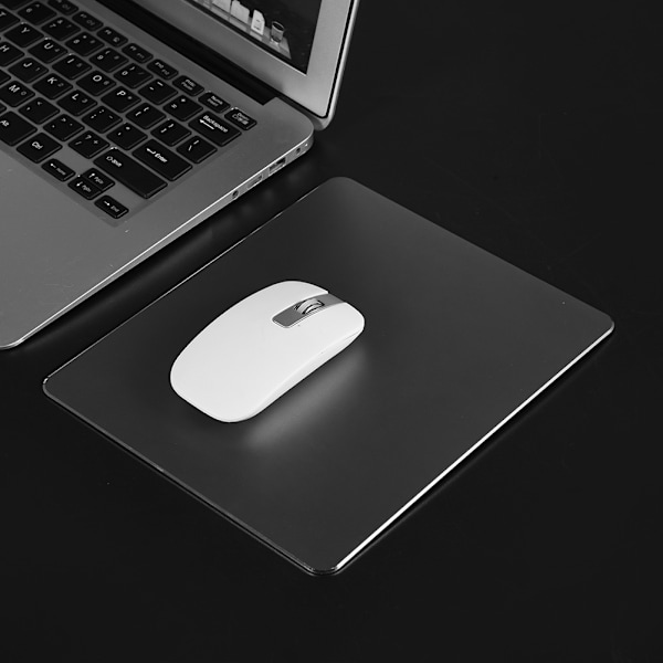 Aluminiumlegering NOn slip Gaming Mouse Pad Mat Dobbeltsidet Musemåtte til PC Bærbar Computer Grå